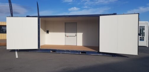 Contenedor BOX montado 20′ Open-Side