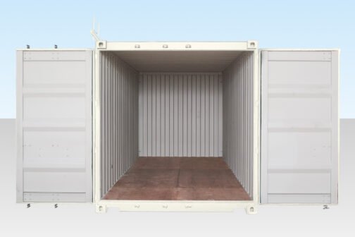 CONTENEDOR MARÍTIMO DE 20 PIES (UN VIAJE) BLANCO (RAL 9003) - immagine 3