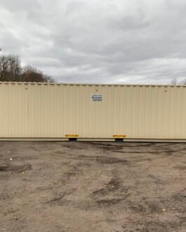 Nuevo contenedor de envío/almacenamiento de 40 pies Standar doble puerta – estanco al viento y al agua – BEIGE 40′ x 8′ x 8.5′ alto