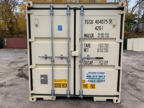 Nuevo contenedor de envío/almacenamiento de 40 pies Standar doble puerta - estanco al viento y al agua - BEIGE 40′ x 8′ x 8.5′ alto - immagine 26