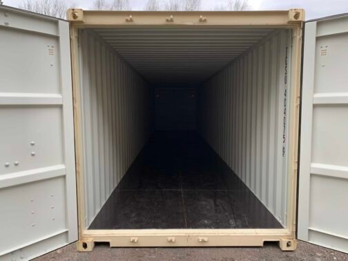 Nuevo contenedor de envío/almacenamiento de 40 pies Standar doble puerta - estanco al viento y al agua - BEIGE 40′ x 8′ x 8.5′ alto - immagine 21