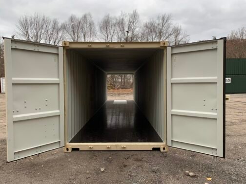 Nuevo contenedor de envío/almacenamiento de 40 pies Standar doble puerta - estanco al viento y al agua - BEIGE 40′ x 8′ x 8.5′ alto - immagine 36