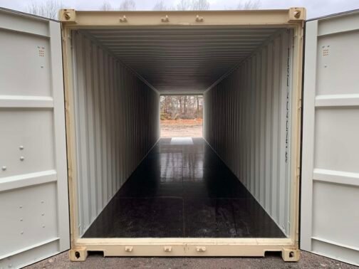 Nuevo contenedor de envío/almacenamiento de 40 pies Standar doble puerta - estanco al viento y al agua - BEIGE 40′ x 8′ x 8.5′ alto - immagine 6