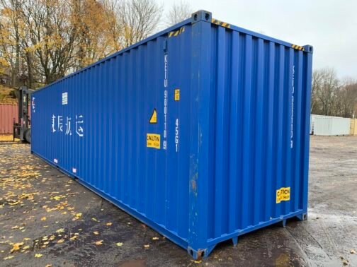 Nuevo contenedor de envío y almacenamiento estándar de 40′ - estanco al viento y al agua - AZUL 40′ x 8′ x 8,5′ de alto - - immagine 13