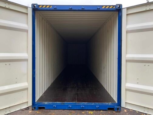 Nuevo contenedor de envío y almacenamiento estándar de 40′ - estanco al viento y al agua - AZUL 40′ x 8′ x 8,5′ de alto - - immagine 14