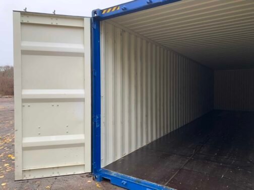 Nuevo contenedor de envío y almacenamiento estándar de 40′ - estanco al viento y al agua - AZUL 40′ x 8′ x 8,5′ de alto - - immagine 15