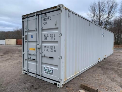 Nuevo contenedor estándar de transporte y almacenamiento de 40 pies - estanco al viento y al agua - 40′ gris