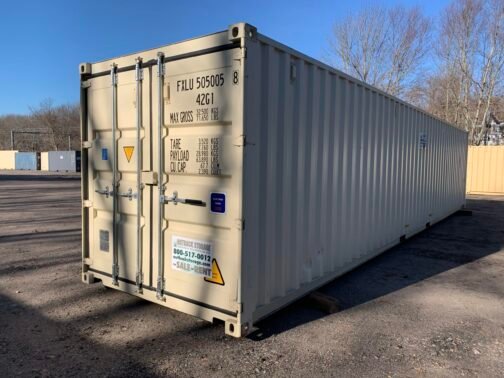 Nuevo contenedor de envío y almacenamiento estándar de 40′ - estanco al viento y al agua - BEIGE 40′ x 8′ x 8,5′ alto - - immagine 25