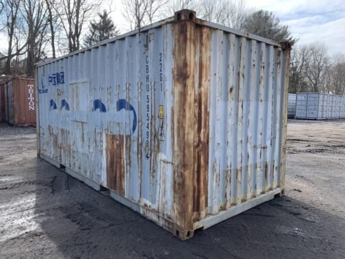 Contenedor marítimo 20 pies / almacenamiento usado x 8′ x 8,5′ de altura - Los sellos de la puerta muestran la luz ** - GRIS - immagine 19
