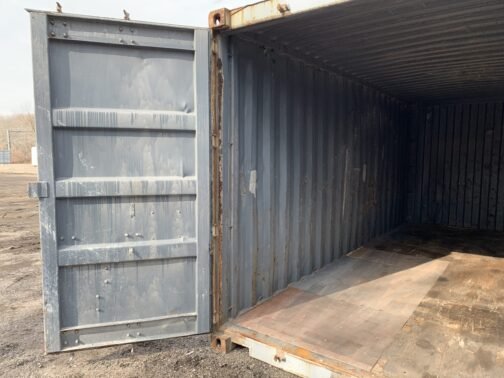 Contenedor marítimo 20 pies / almacenamiento usado x 8′ x 8,5′ de altura - Los sellos de la puerta muestran la luz ** - GRIS - immagine 12