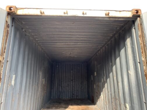 Contenedor marítimo 20 pies / almacenamiento usado x 8′ x 8,5′ de altura - Los sellos de la puerta muestran la luz ** - GRIS - immagine 10