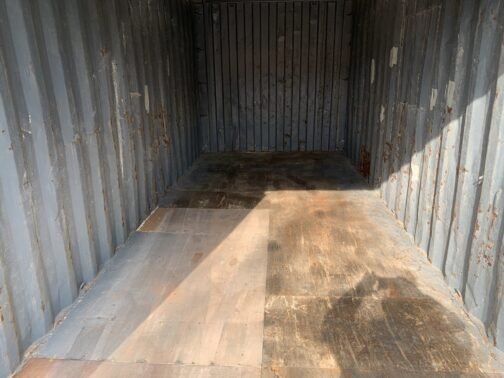 Contenedor marítimo 20 pies / almacenamiento usado x 8′ x 8,5′ de altura - Los sellos de la puerta muestran la luz ** - GRIS - immagine 4