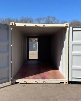 Contenedor de tres puertas de 20 pies ** Nuevo envío ** Contenedor de almacenamiento – Hermético al viento y al agua -BEIGE