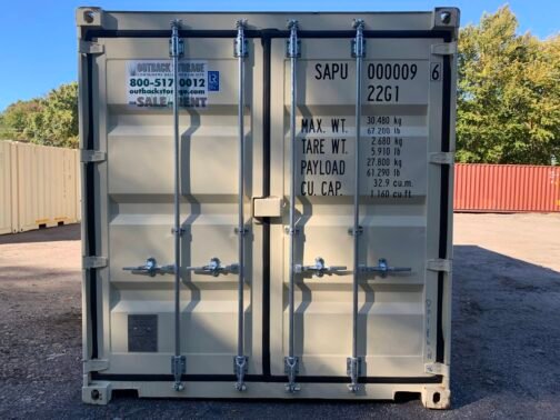 Nuevo Contenedor  DUO-CON * DOBLE PUERTA o 2-10 pies C/LABOR ** Contenedor de transporte/almacenamiento - estanco al viento y al agua-BEIGE - - immagine 32