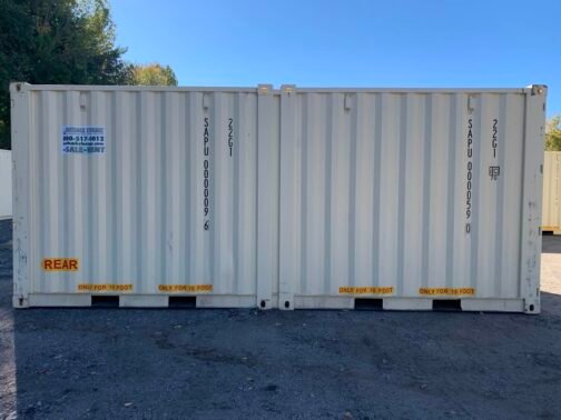 Nuevo Contenedor  DUO-CON * DOBLE PUERTA o 2-10 pies C/LABOR ** Contenedor de transporte/almacenamiento - estanco al viento y al agua-BEIGE -