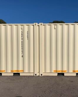 Nuevo CONTENEDOR DUO-CON ** DOBLE PUERTA o 2-10 pies C/LABOR ** Contenedor de envío/almacenamiento – estanco al viento y al agua-BEIGE –