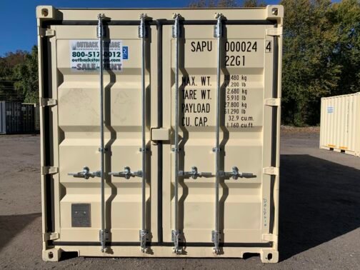 Nuevo CONTENEDOR DUO-CON ** DOBLE PUERTA o 2-10 pies C/LABOR ** Contenedor de envío/almacenamiento - estanco al viento y al agua-BEIGE - immagine 33