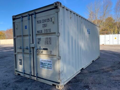 Contenedor de envío/stoccaggio de 20 piedi 20' x 8' x 8,5' de altura - Hermético al viento y al agua -BEIGE -.