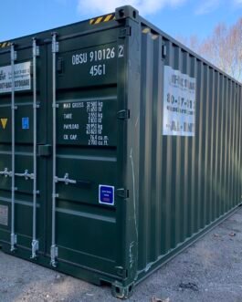Nuevo contenedor estándar de envío y almacenamiento de 40′ – estanco al agua y al viento – VERDE 40′ x 8′ x 8,5′ de altura -.