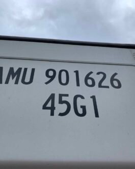 Nuevo contenedor de transporte y almacenamiento estándar de 40′ – estanco al viento y al agua – gris 40′ x 8′ x 8,5′ de altura –
