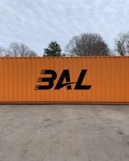 Nuevo contenedor estándar de transporte y almacenamiento de 40 pies en Orange