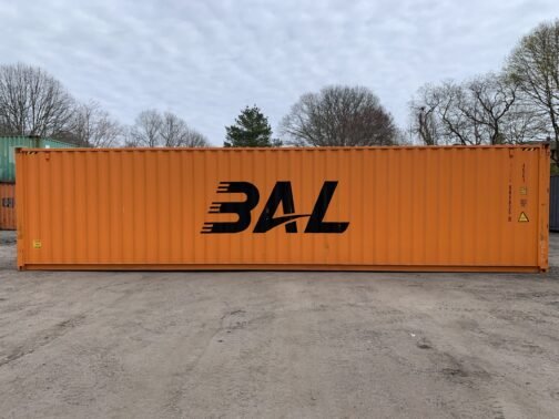 Nuevo contenedor estándar de transporte y almacenamiento de 40 pies en Orange