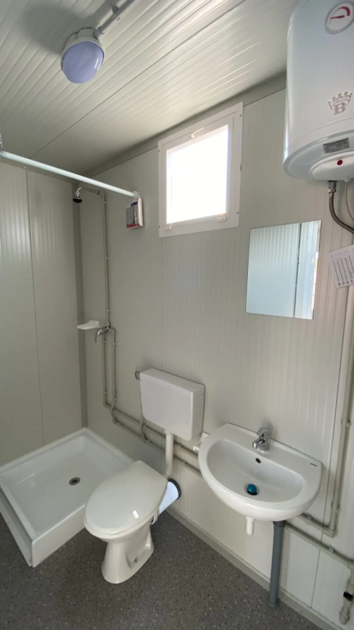 BOX PREFABRICADO CON INODORO, LAVABO Y DUCHA - 5 METROS H 270 - immagine 4