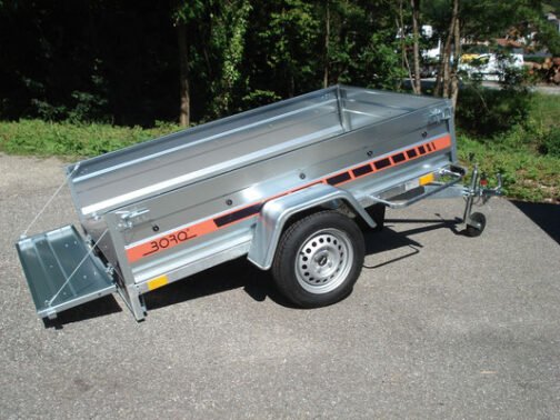 BORO Remolque portaequipajes de 2 ejes 750 kg - Conducción sin permiso E - immagine 3